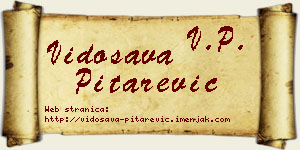 Vidosava Pitarević vizit kartica